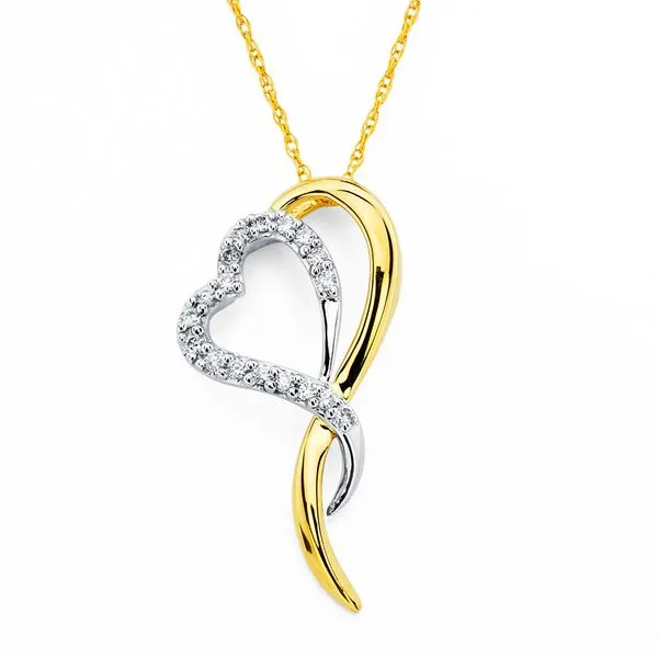 Delicate Gold-Toned Heart Pendant Necklace