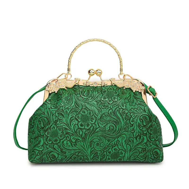 Floral Embossed Evening Wristlet