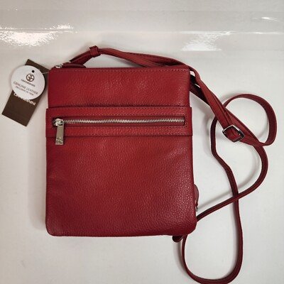 Giani Bernini Triple-Zip Crossbody Bag organized leather crossbody with three separate compartments for women