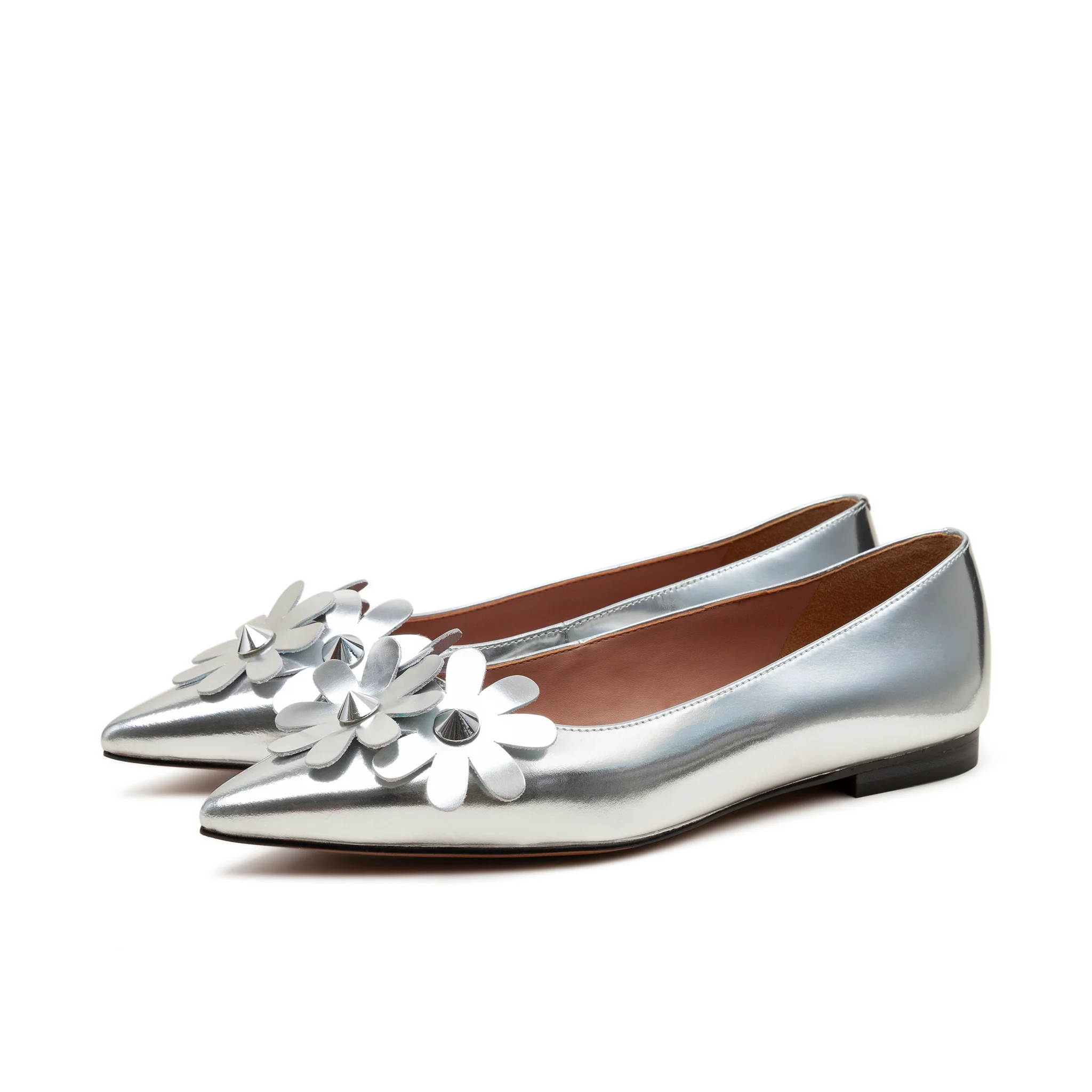 Metallic Stud Detail Flats